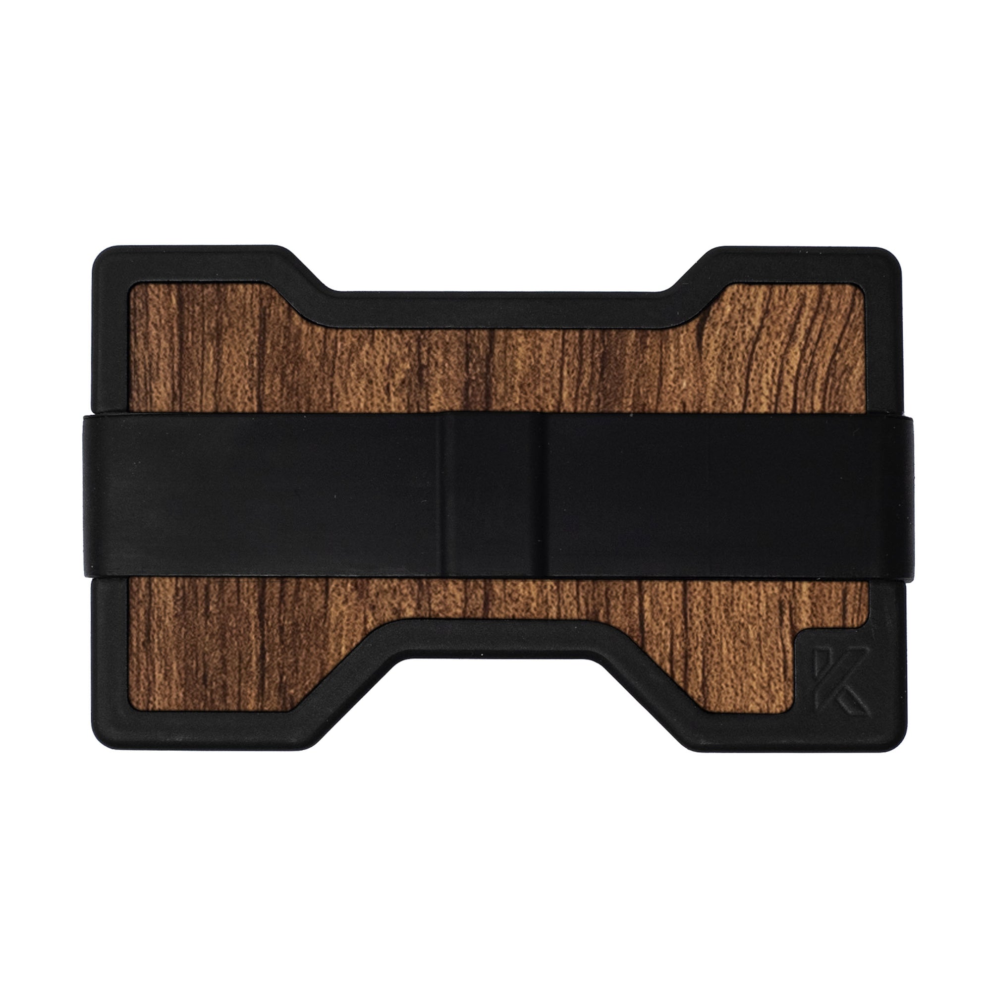 Rfid Blocking thin minimalist aluminum wallet Black Bubinga