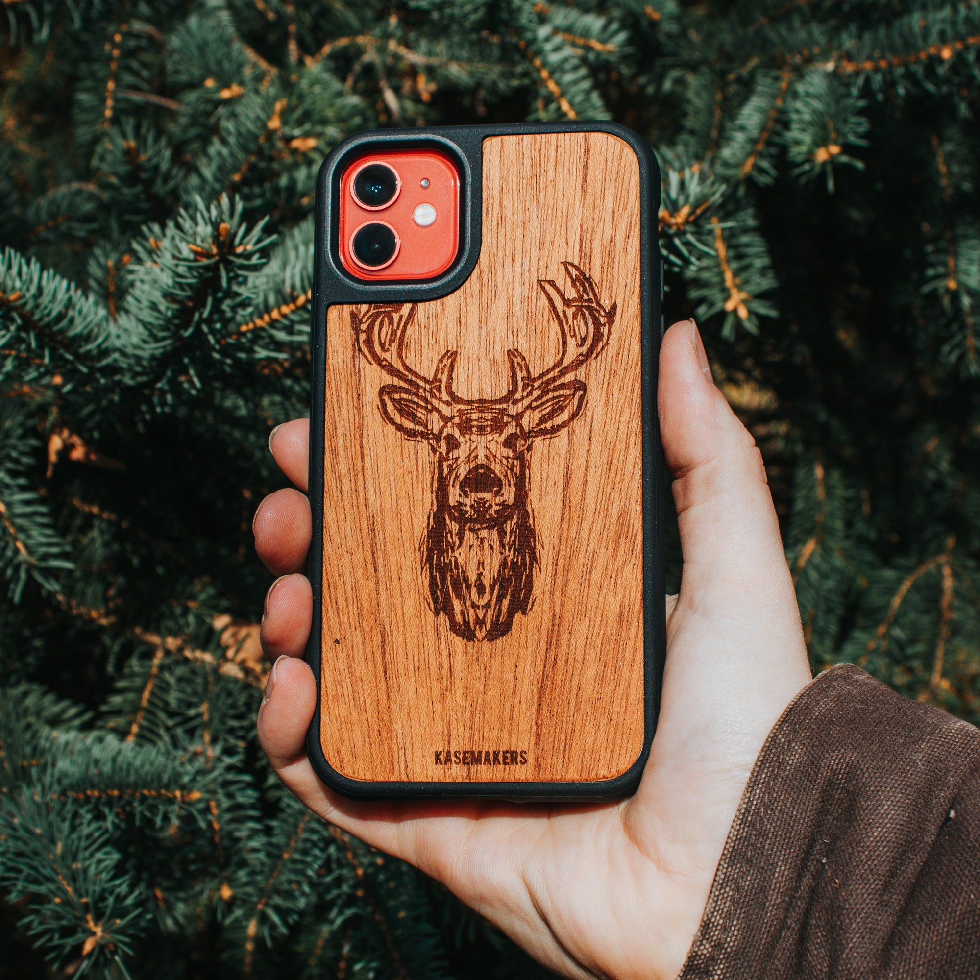Real wood Deer Samsung Phone Case